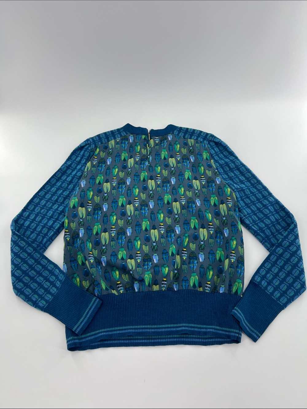 Tory Burch "Walda" Wool Silk Sweater Beatles Novelty Geek Chic Preppy retro - Picture 11 of 11